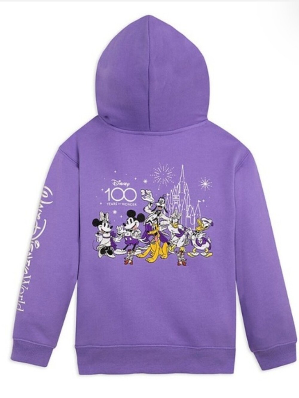 Disney 100th Anniversary Purple Embroidered Hoodie Mickey Kids Size 5/6
